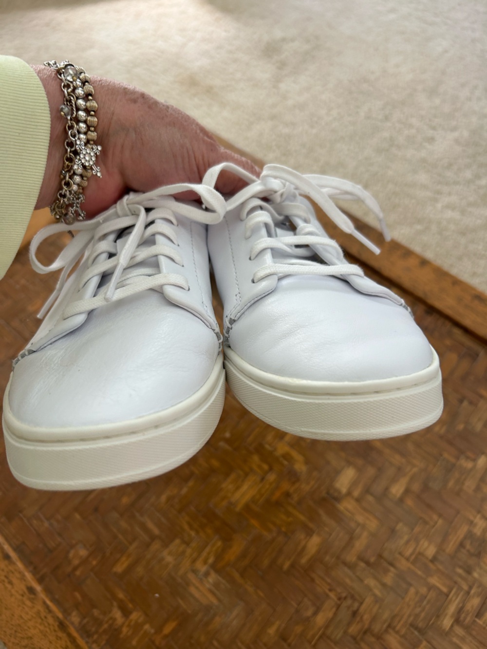 Olukai Pehuea Lil’lli Leather Low-Top Lace-Up Sneakers - Picture 9 of 12